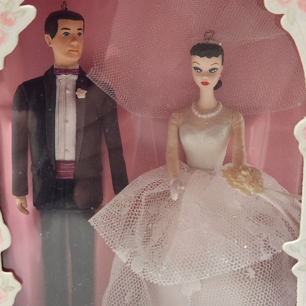 1997 Hallmark Keepsake Barbie Ken Wedding Day Ornament Boxed or Cake Topper